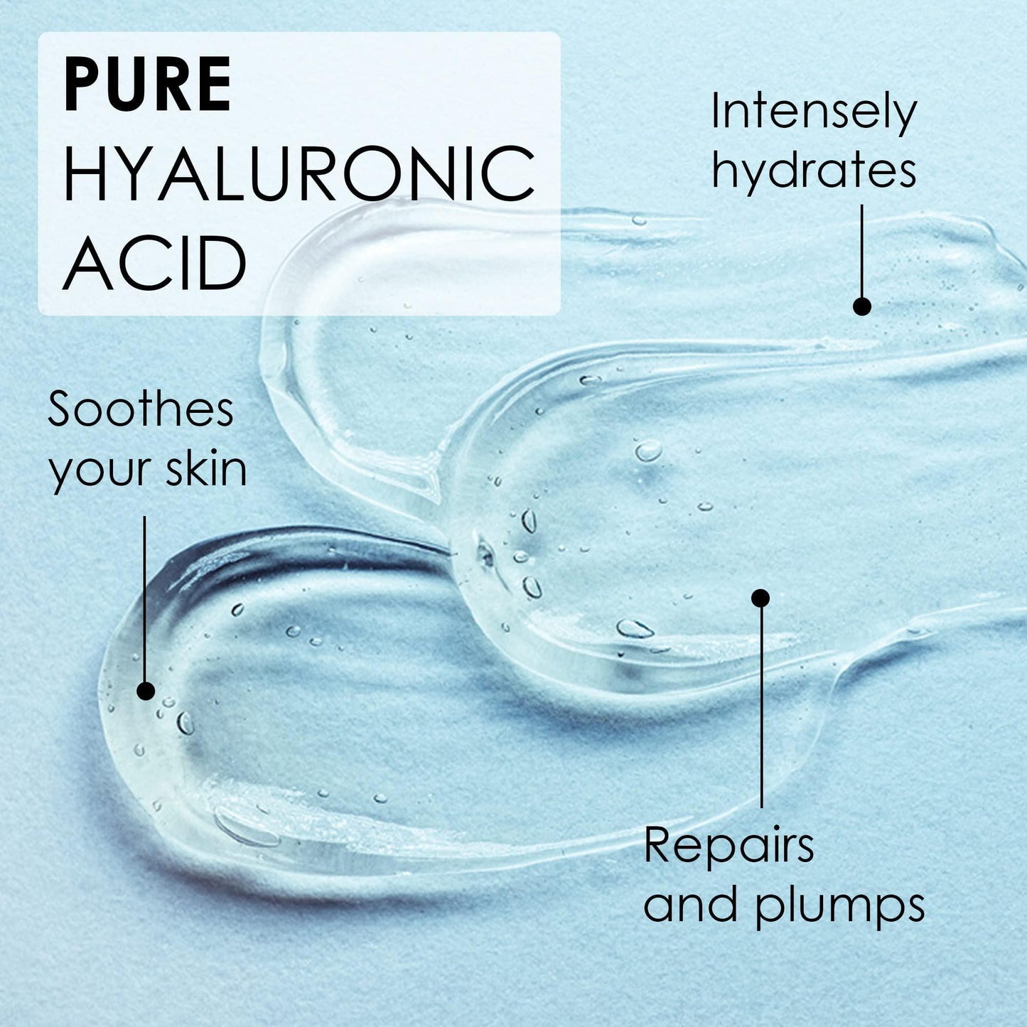 Pure Hyaluronic Acid Serum for Face 2 Oz Medical Quality Hydrating for Skin Lips