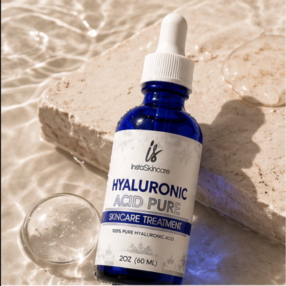 Pure Hyaluronic Acid Serum for Face 2 Oz Medical Quality Hydrating for Skin Lips